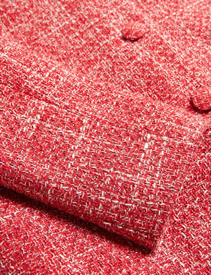 sumi - cropped bouclé jakke med rund hals