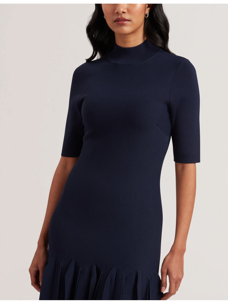 canddy - plisseret bodycon minikjole i strik