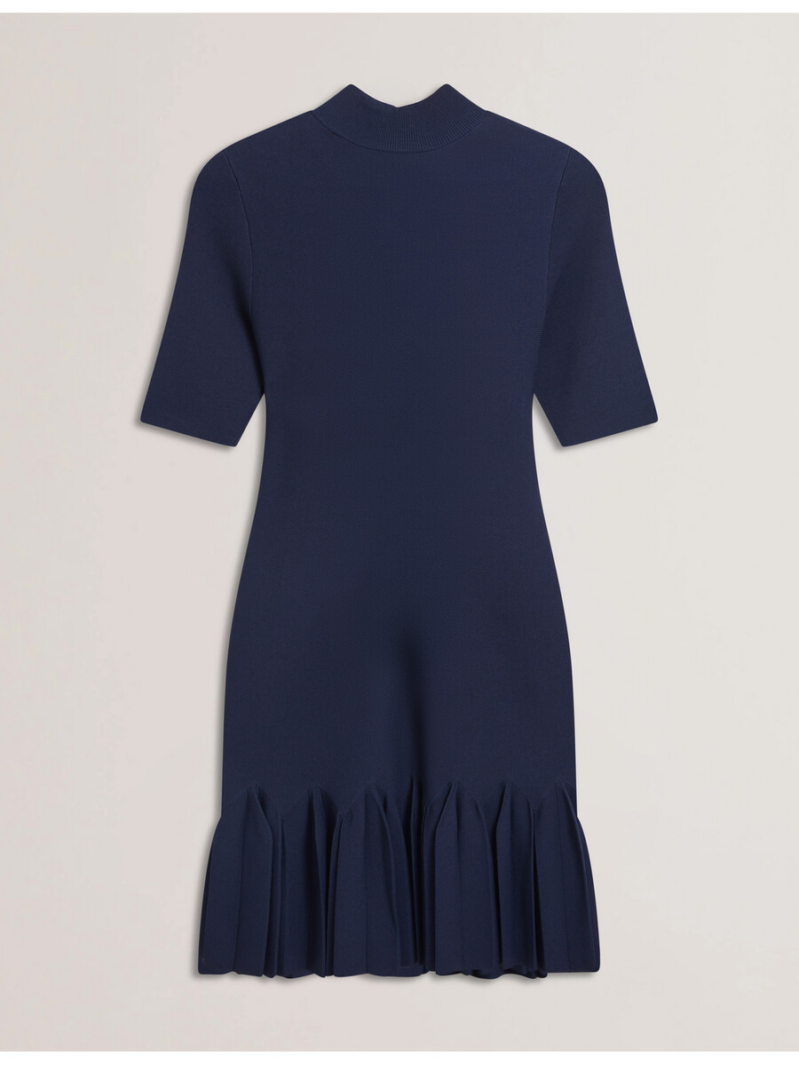 canddy - plisseret bodycon minikjole i strik