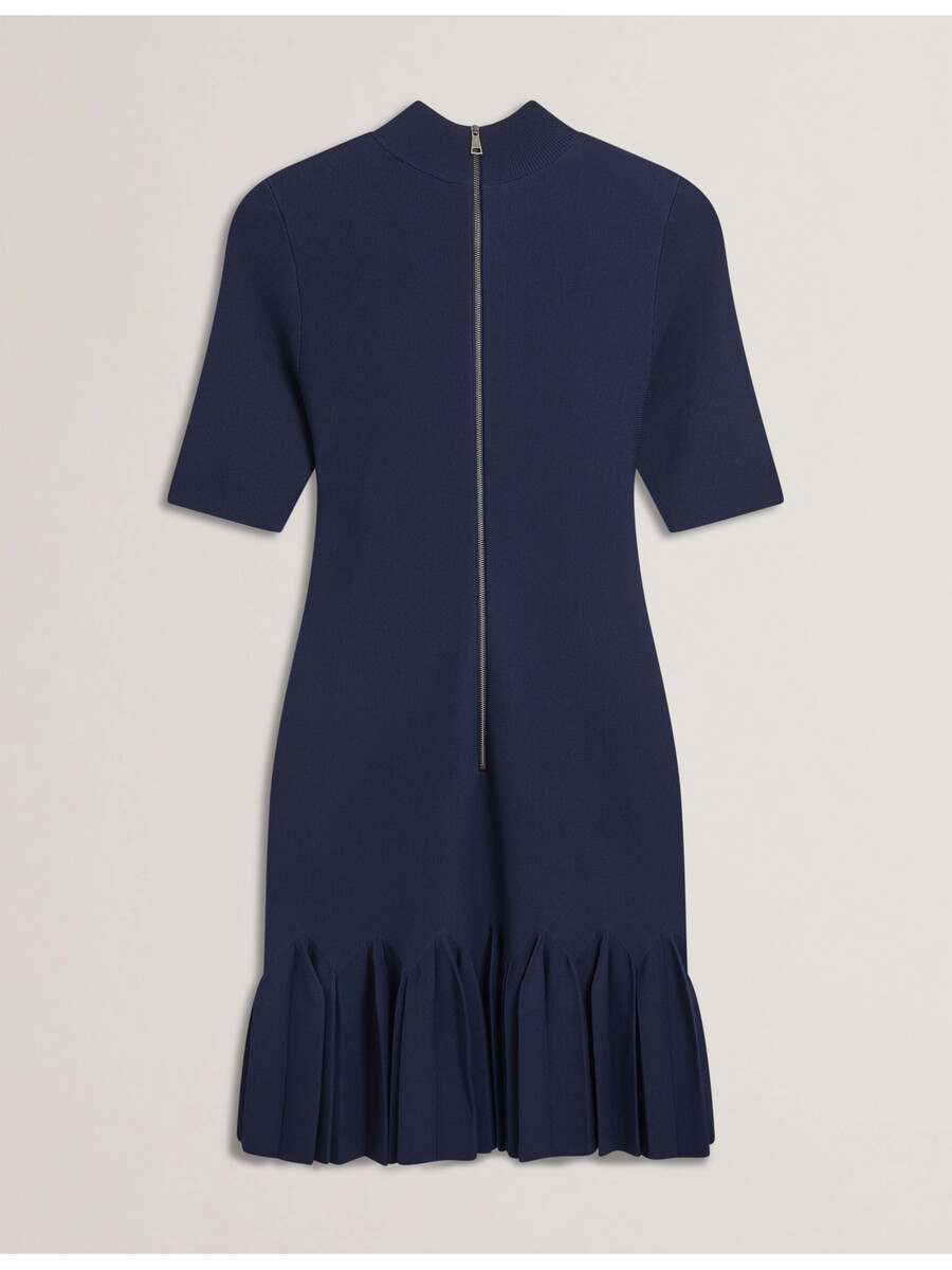 canddy - plisseret bodycon minikjole i strik