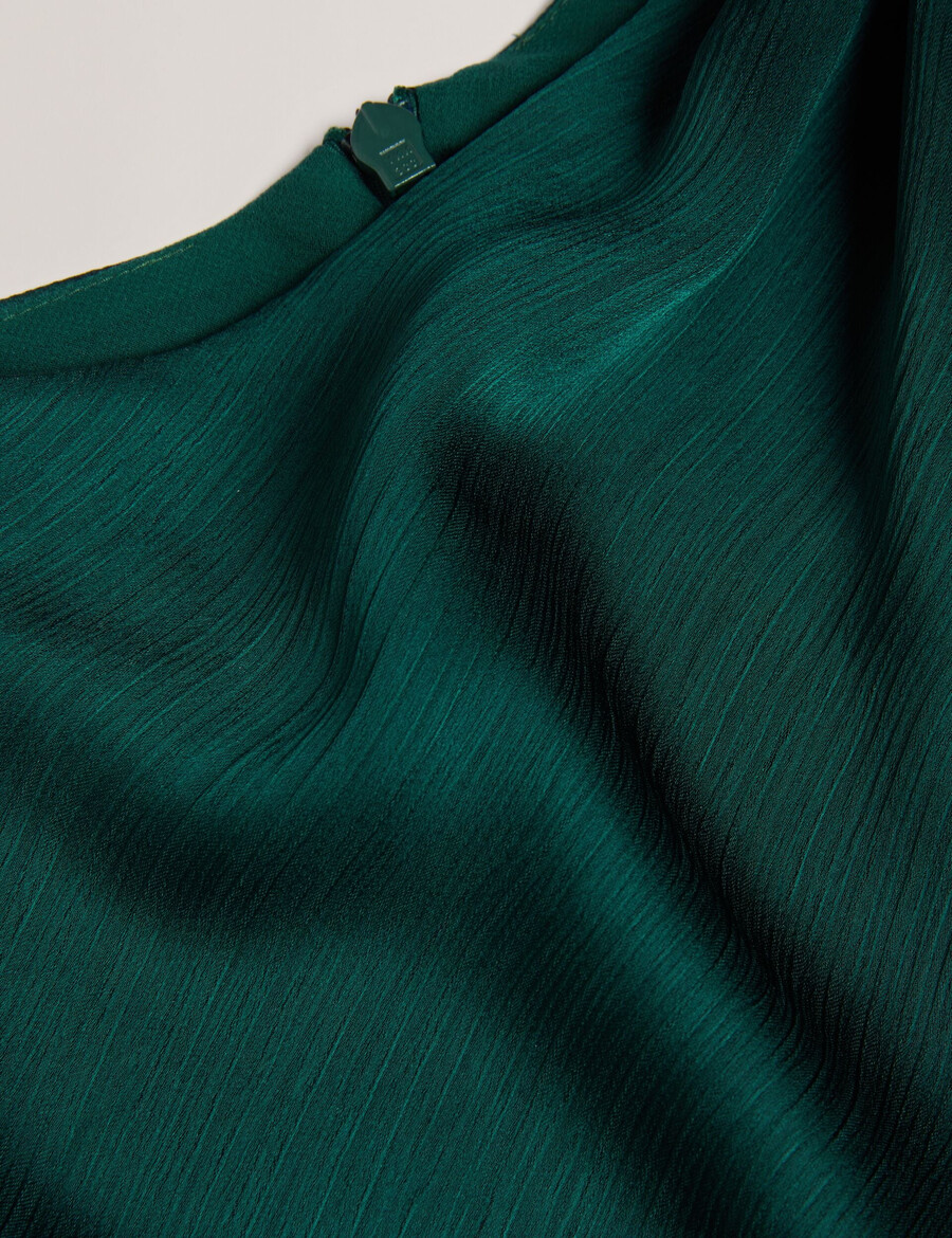 rimini - chiffon midaxi kjole med draperet halsudskæring