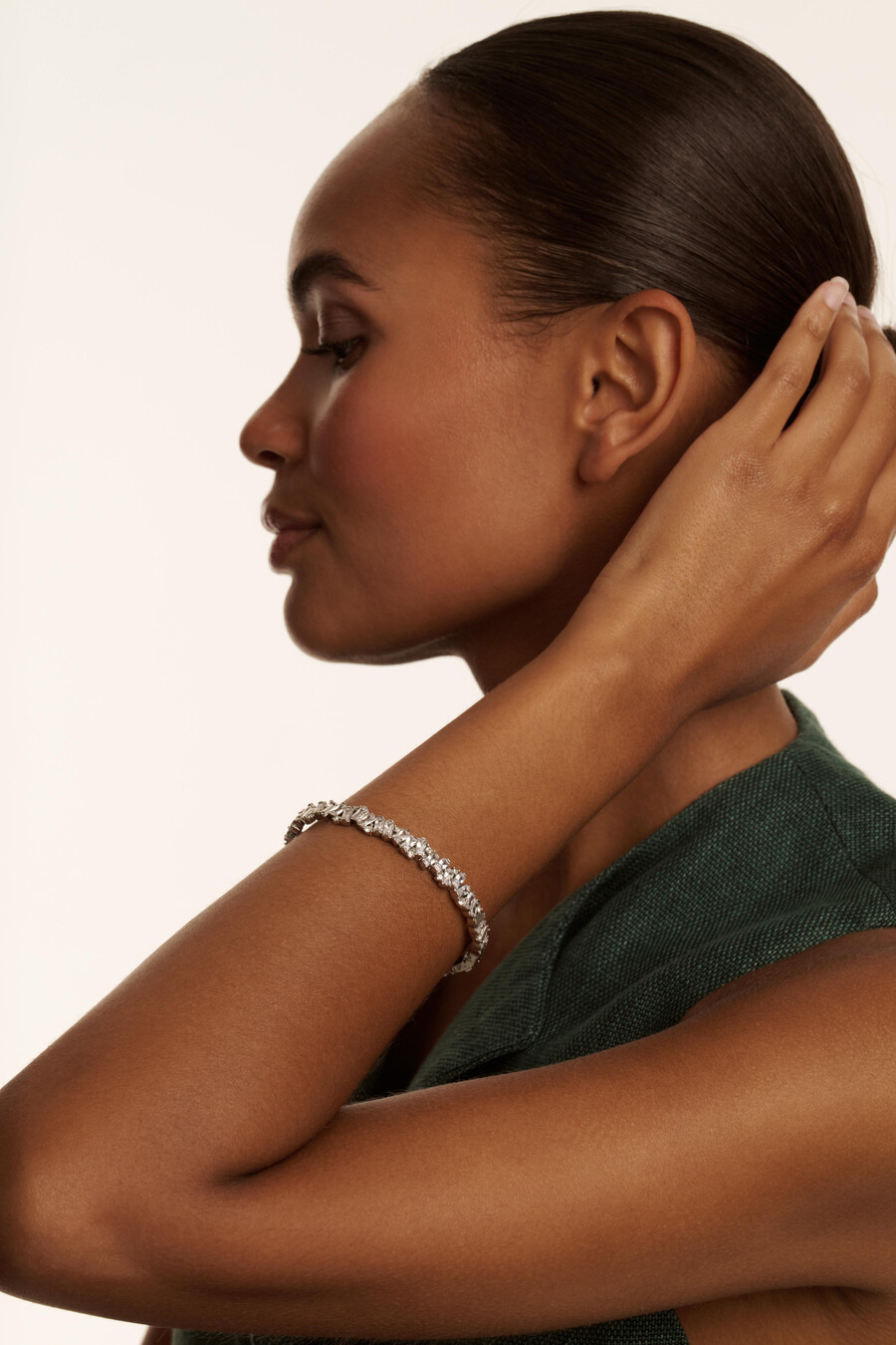 clarina - krystal cluster armring