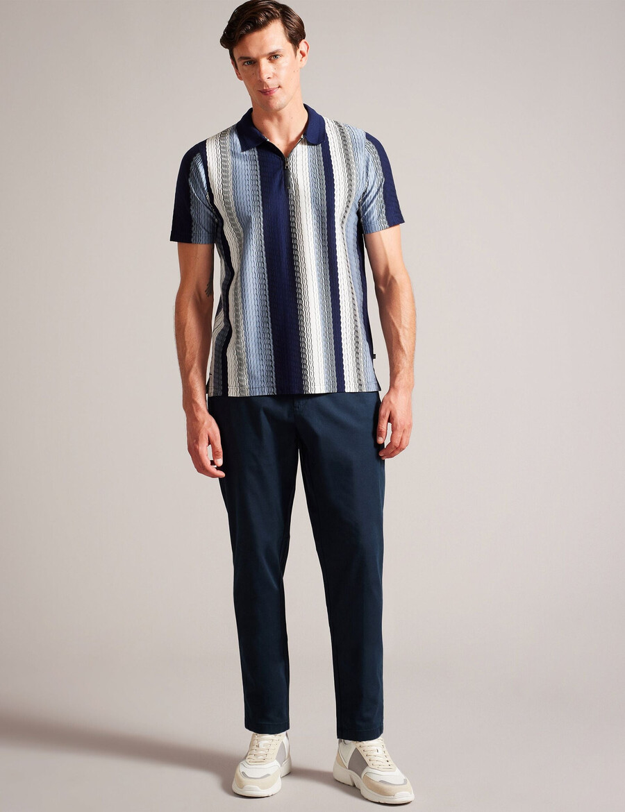 haybrn - teksturerede chino bukser med regular fit
