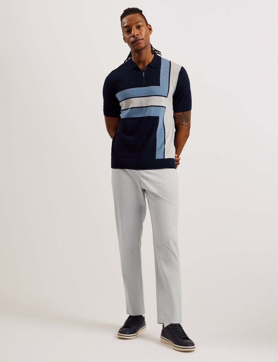 haybrn - teksturerede chino bukser med regular fit