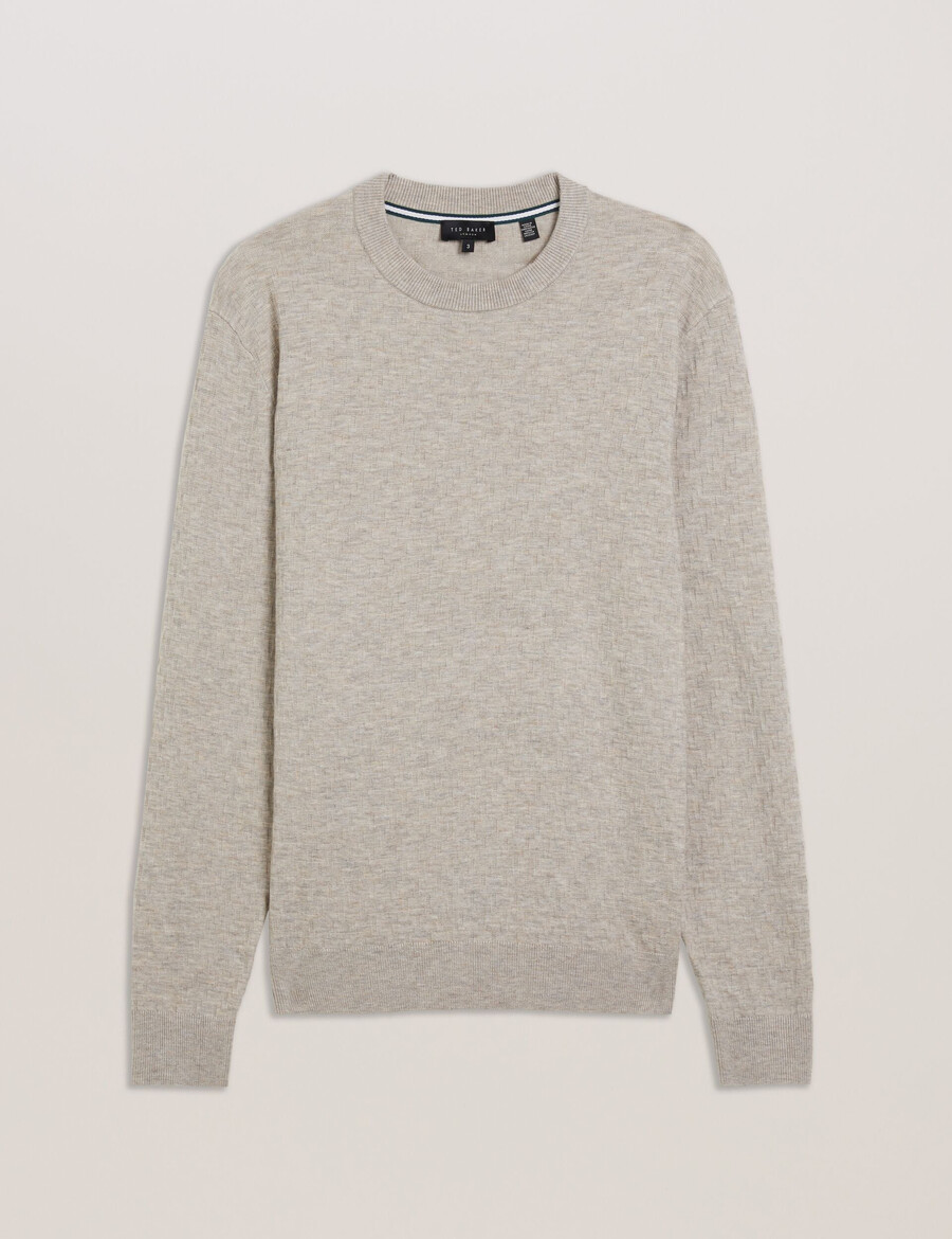 loung - tekstureret t-striktrøje med rund hals