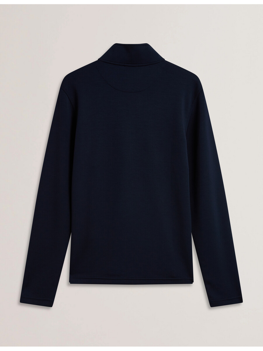 simonea - tekstureret panel halv lynlås modal sweatshirt