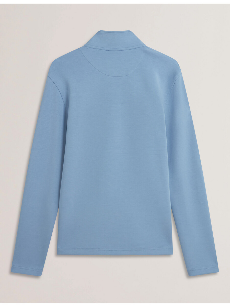 simonea - tekstureret panel halv lynlås modal sweatshirt