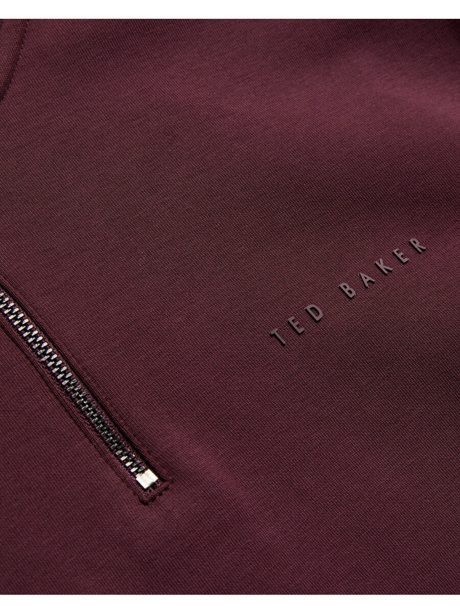 actos - sweatshirt med logo og halv lynlås i bomuldsblanding
