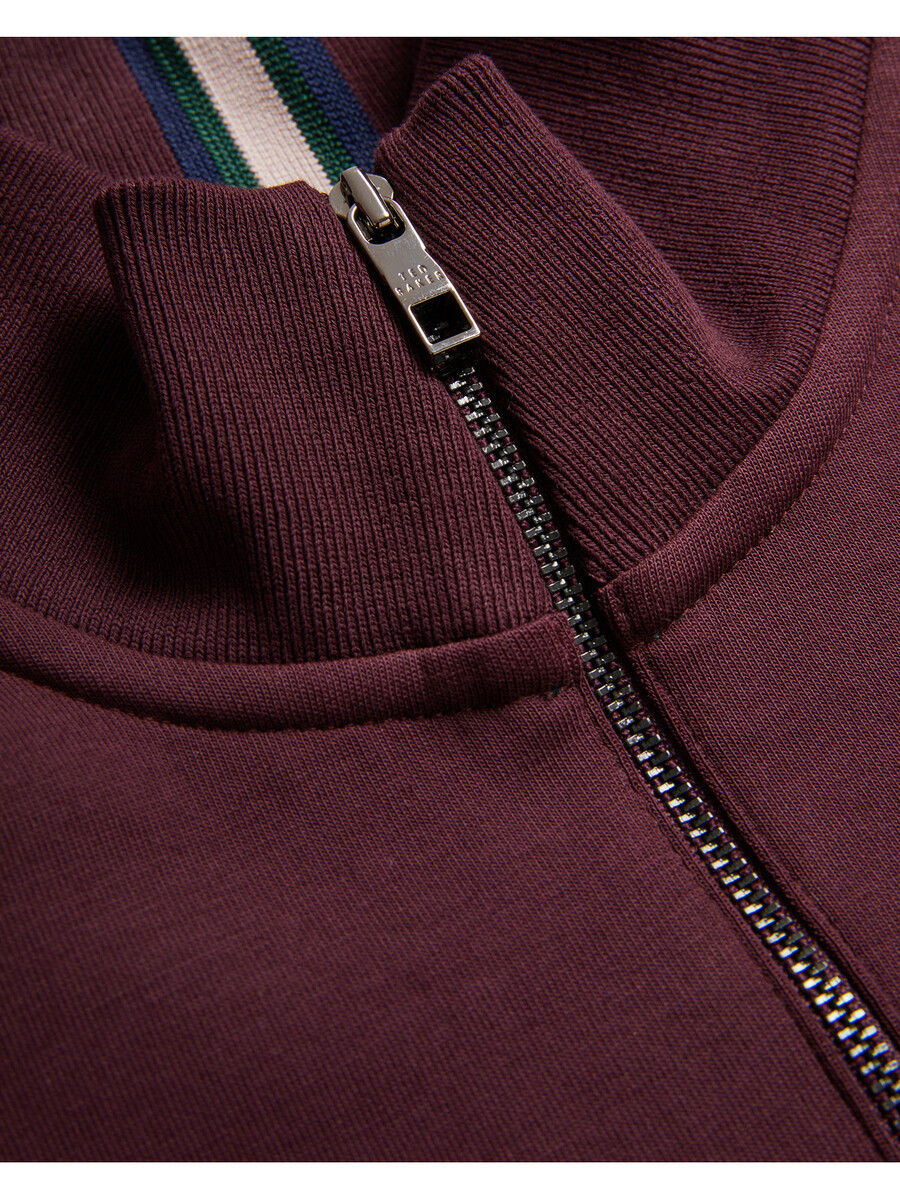 actos - sweatshirt med logo og halv lynlås i bomuldsblanding