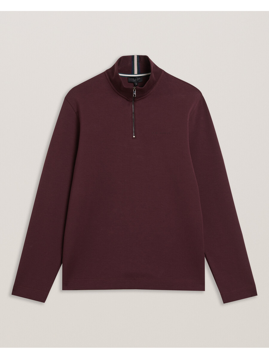 actos - sweatshirt med logo og halv lynlås i bomuldsblanding
