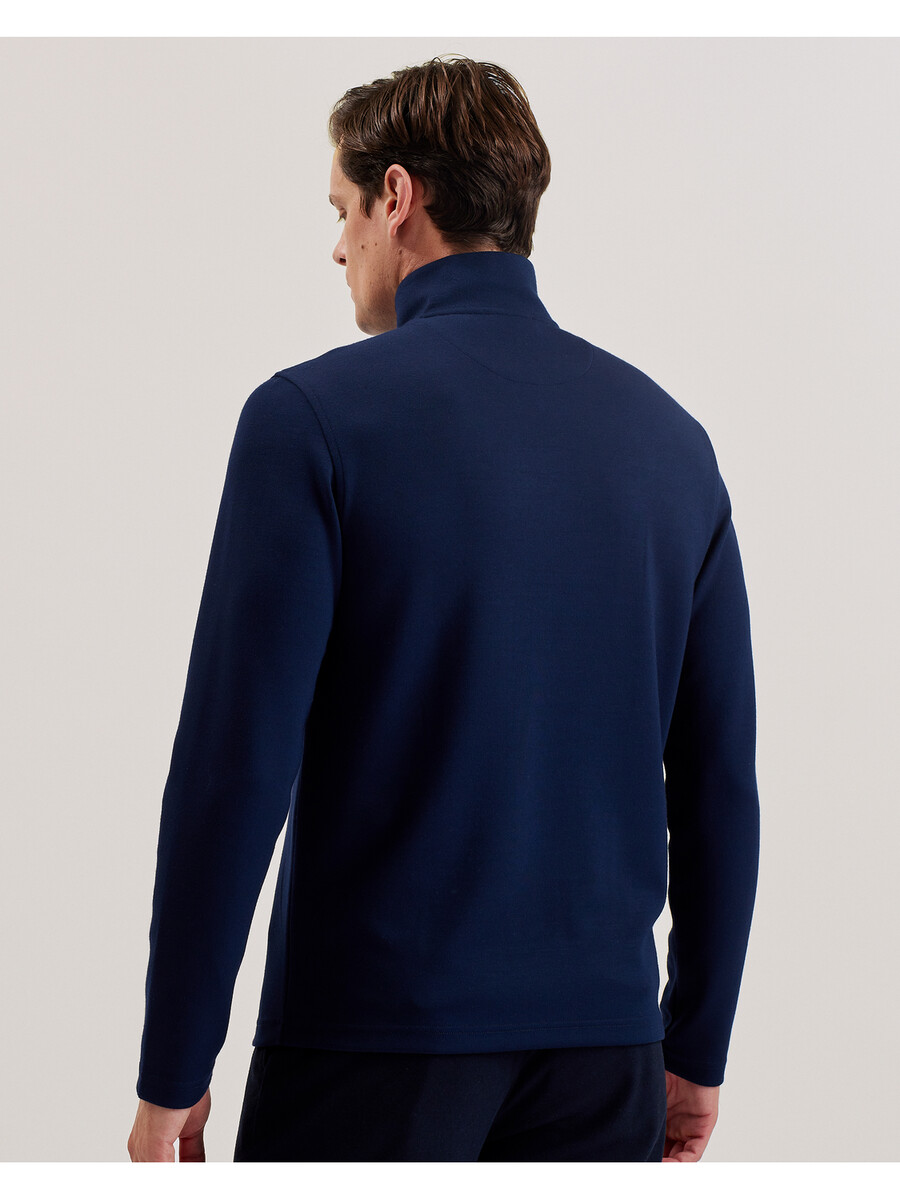 longman - ombre stribet sweatshirt med halv lynlås