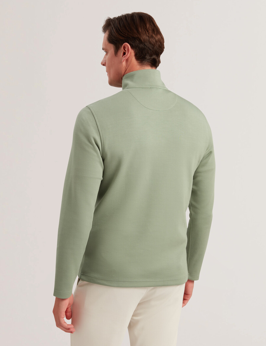 longman - ombre stribet sweatshirt med halv lynlås