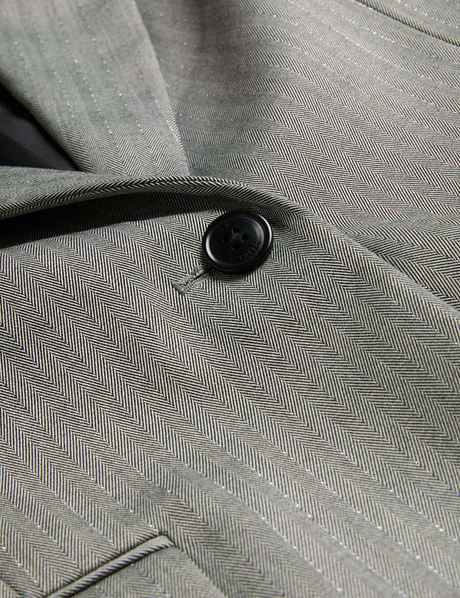 koa - oversized sildebensmønstret enkeltradet blazer
