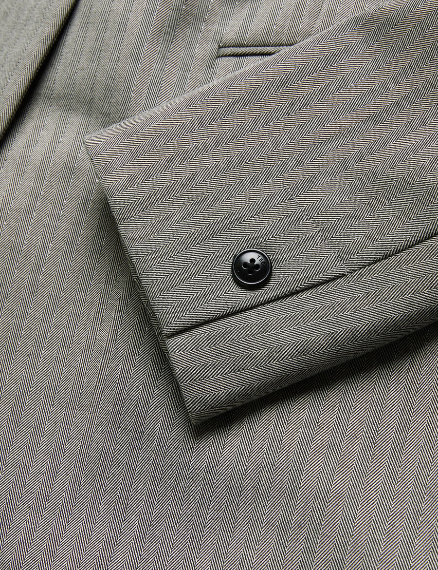 koa - oversized sildebensmønstret enkeltradet blazer