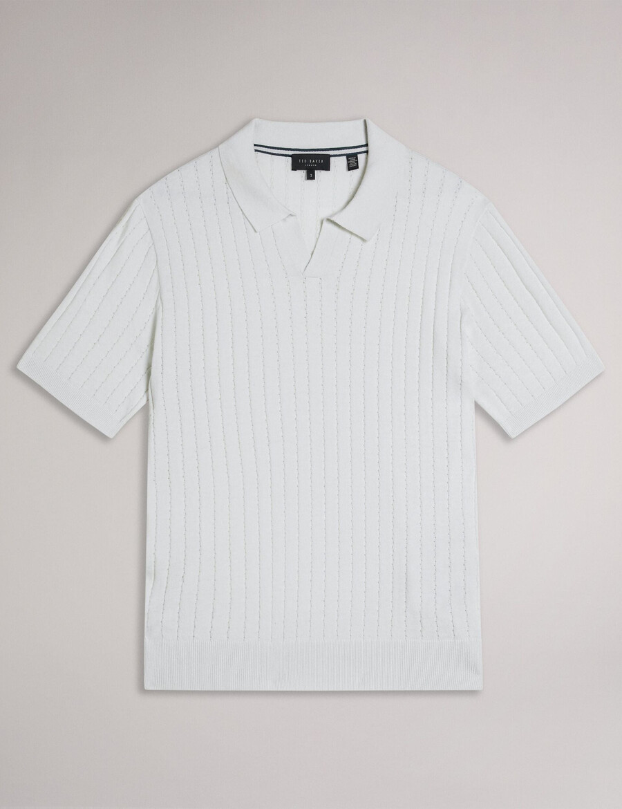 botany - kortærmet polo med åben krave og almindeligt design