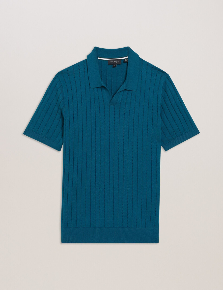 botany - kortærmet polo med åben krave og almindeligt design