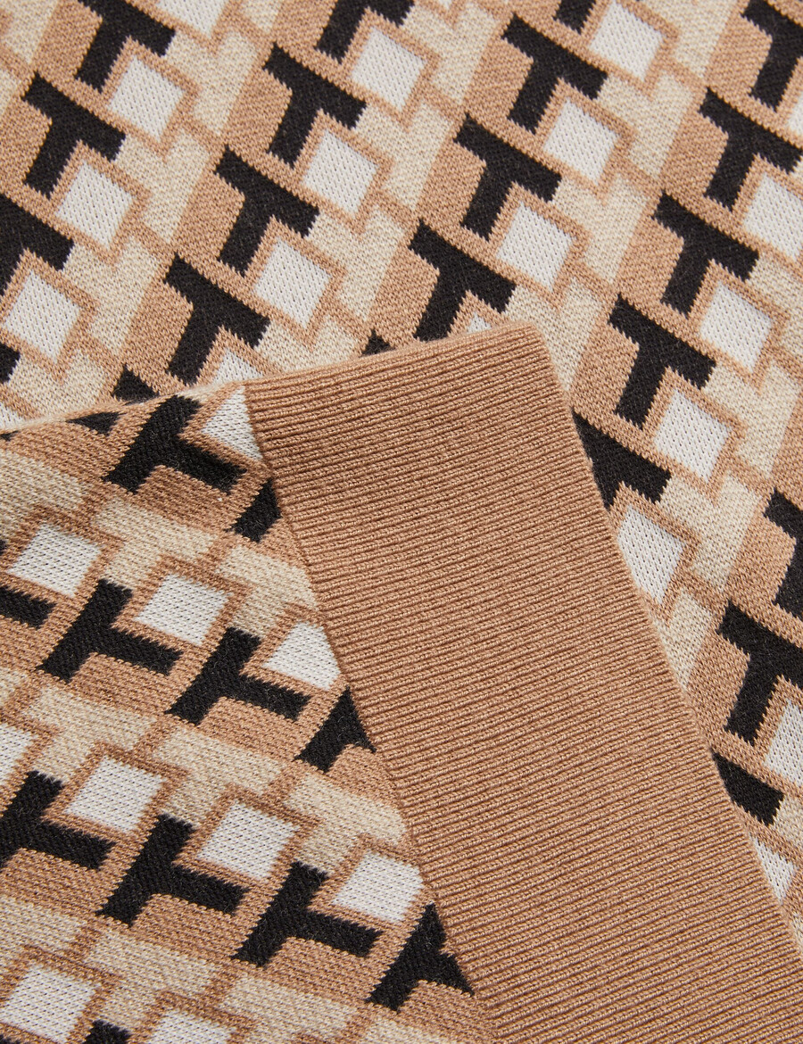 seferry - strikket poloshirt med jacquardmønster og interlocking t-shirt