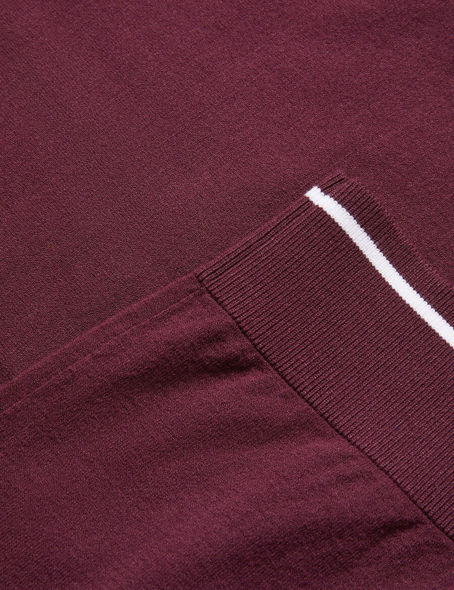 dunow - poloshirt med pointelle-detaljer og striber