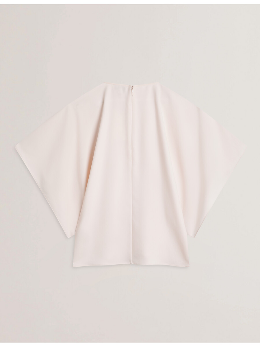 cherika - flagermusebluse med korte ærmer